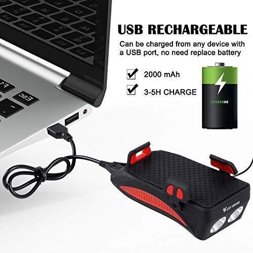 Lanterna bicicleta multifunctionala cu suport telefon si baterie de incarcare - PromotiiZilnice