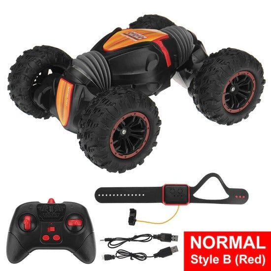 Masina RC pentru Cascadorii, Tractiune Integrala 4WD, Negru/Portocaliu - PromotiiZilnice