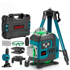 Nivela laser 4D, 16 linii, cu telecomanda, cu 1 baterie, albastru/negru - PromotiiZilnice