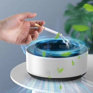 Scrumiera Inteligenta cu Purificare, Absoarbe si Neutralizeaza Fumul