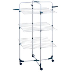 Uscator rufe 3 nivele, pliabil, suport umerase, capacitate 30 kg, Inox - PromotiiZilnice