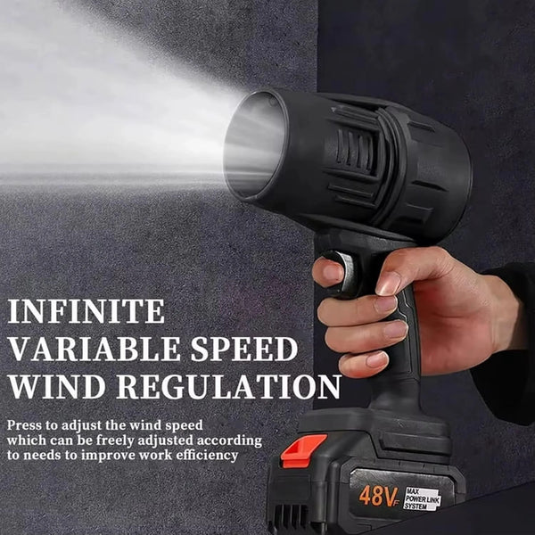Suflanta Turbo Auto Portabila 1050W, 35000 RPM, 2 Acumulatori 48V