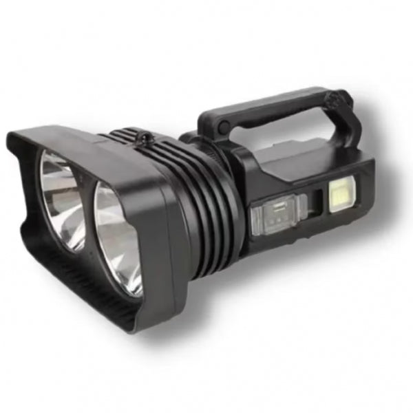 Lanterna proiector led, multifunctionala, reincarcabila, cu power bank, Q-LED5123, culoare negru PromotiiZilnice