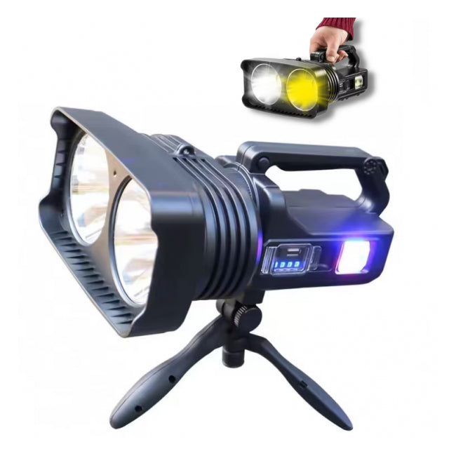 Lanterna proiector led, multifunctionala, reincarcabila, cu power bank, Q-LED5123, culoare negru PromotiiZilnice Imagine principală a produsului