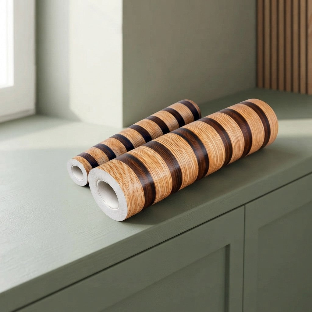 Set 7 Bucăți Folie Autocolantă pentru Mobilier și Pereți Aspect Lemn Modern | 5 + 2 Cadou Powersale