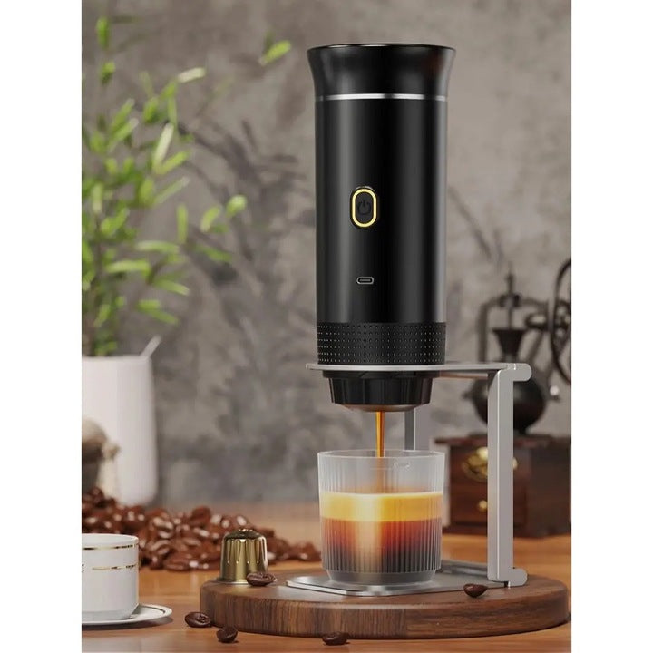 Espressor portabil pentru capsule, Coffeedot, negru - PromotiiZilnice
