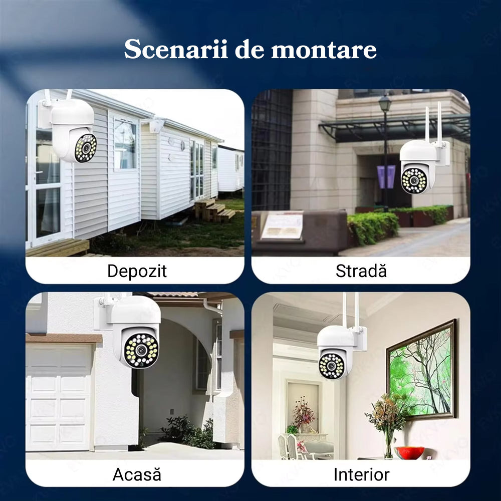 Set Complet Supraveghere: 2 Camere IP 360° WiFi Jortan + 2 Carduri 32GB PromotiiZilnice