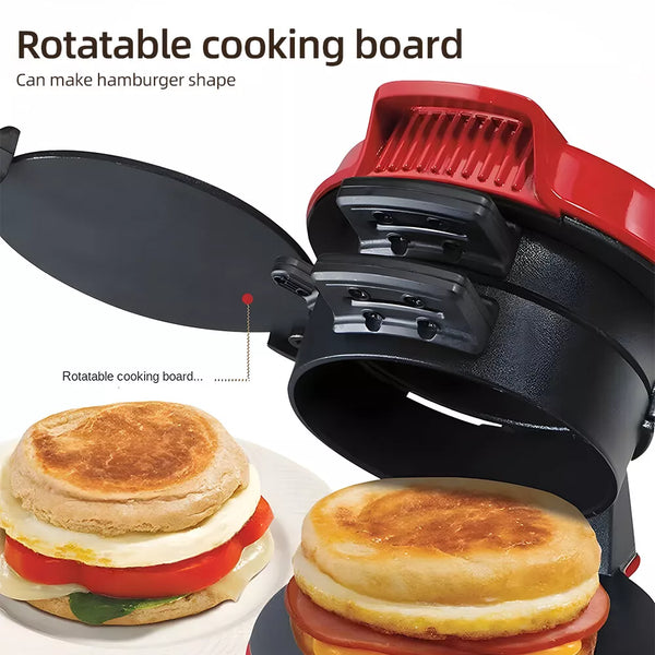 Aparat de facut burgeri sau sandwich-uri RAF 600W, Rosu - PromotiiZilnice