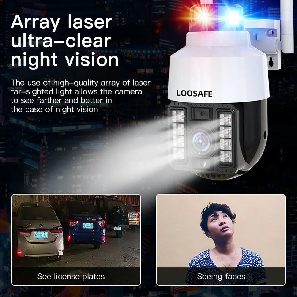 Cameră de Supraveghere WiFi 1080p V380 Pro, Sirenă și Viziune Color Nocturnă, Rotire 360° PromotiiZilnice