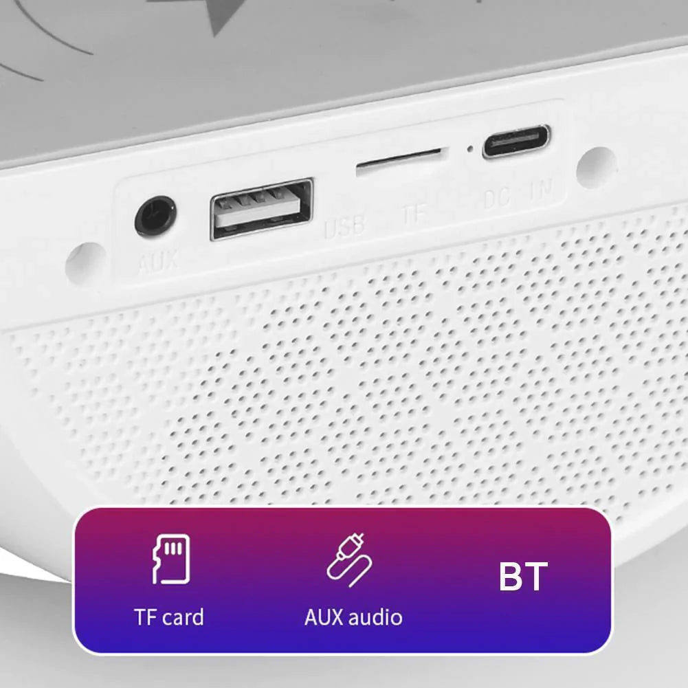 Statie incarcare wireless 3 in 1 cu lampa RGB si boxa bluetooth PromotiiZilnice