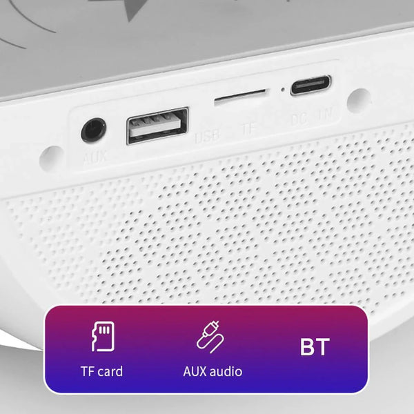 Statie incarcare wireless 3 in 1 cu lampa RGB si boxa bluetooth PromotiiZilnice
