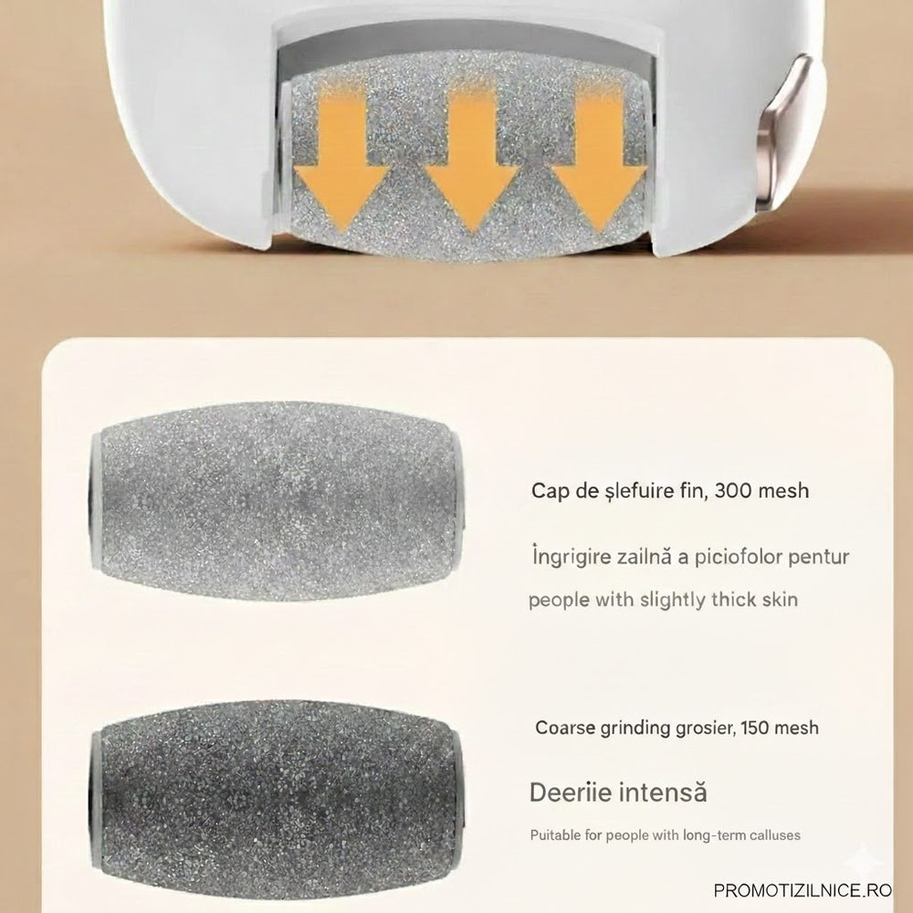 Pilă Electrică Profesională pentru Călcâie – Reîncărcabilă, 2 Viteze, Rezistentă la Apă PromotiiZilnice