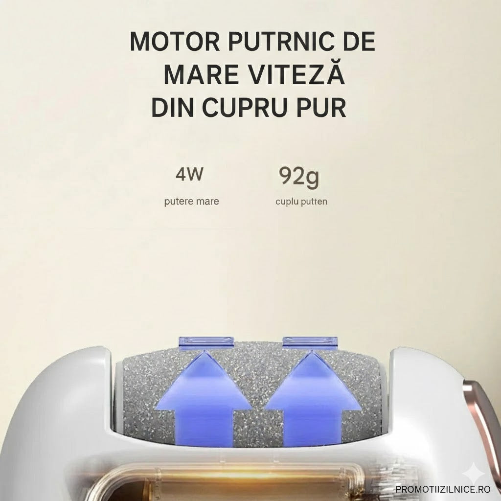 Pilă Electrică Profesională pentru Călcâie – Reîncărcabilă, 2 Viteze, Rezistentă la Apă PromotiiZilnice
