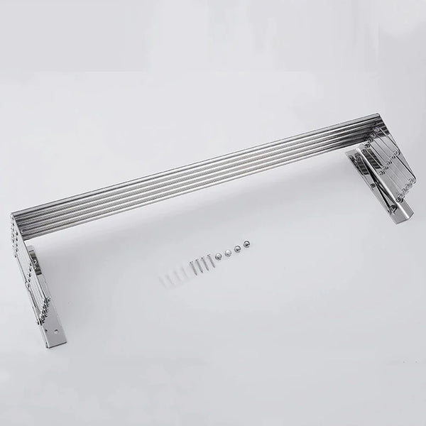 Uscator rufe din aluminiu, retractabil, cu prindere in perete 70cm - PromotiiZilnice