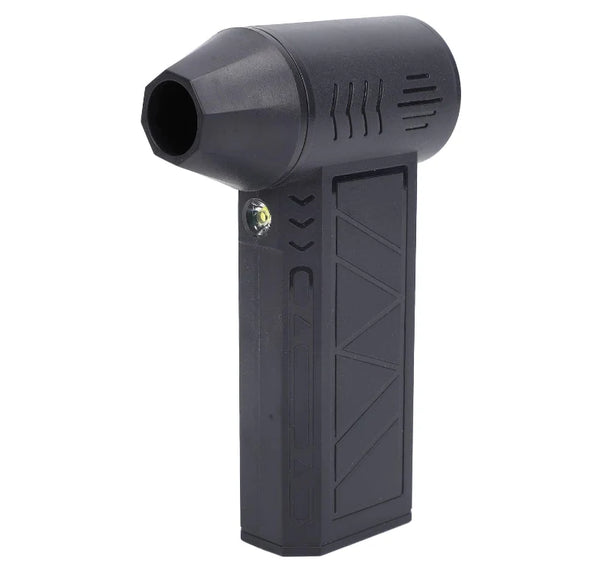 Suflanta aer portabila, indicator baterie, turbo fan, 130000 RPM, 4 trepte de putere, baterie 5000 mAh, negru cu 2 acumulatori - PromotiiZilnice